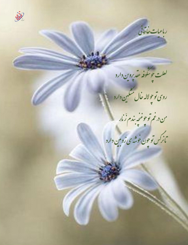 رباعیات خاقانی -B30- تا نرگس تو چون خوشه ی زوبین دارد